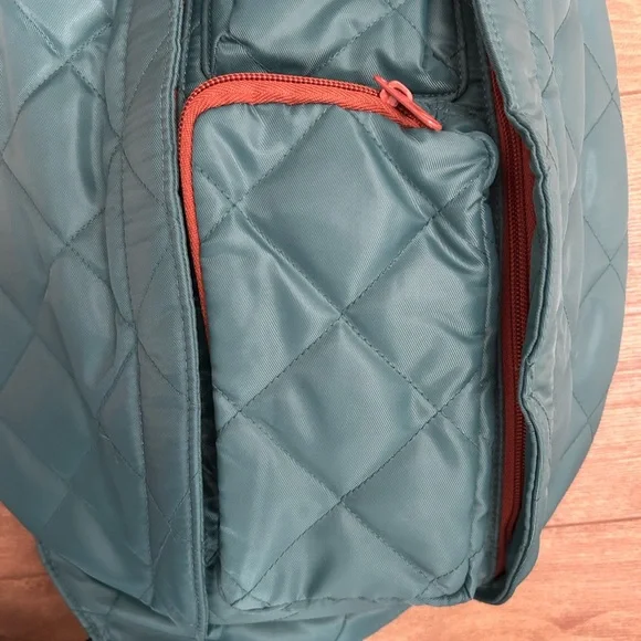 Kavu Teal Quilted Bag with Rust Accents - Picture 3 of 8